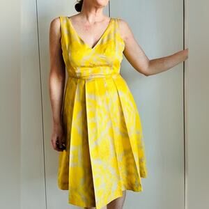Tory Burch Edyn Yellow Silk Dress SIZE 4 Business Wedding Guest Style 32081405